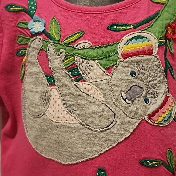 Mini Boden Pink Koala Bear Applique Short Sleeve Tshirt 8-9Y - Picture 4 of 10